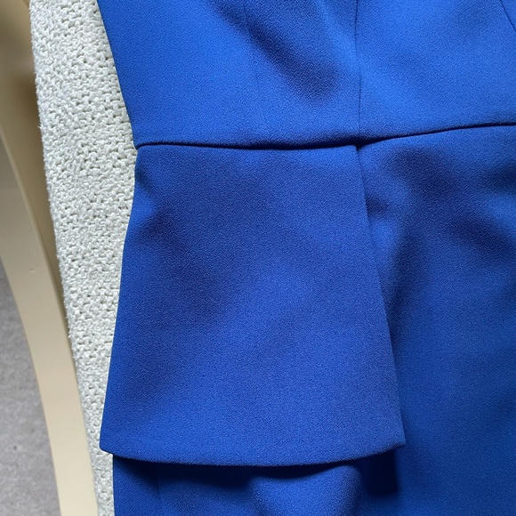 BCBGMaxAzria Crisscross Halter Peplum Dress in "Blueberry", Size 0 - Picture 9 of 16